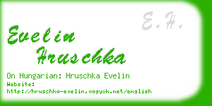 evelin hruschka business card